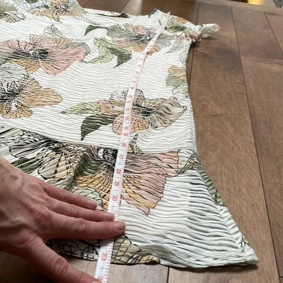 Nicole Miller Studio floral shift shirt mini dress US6 shortsleeve - Picture 8 of 12